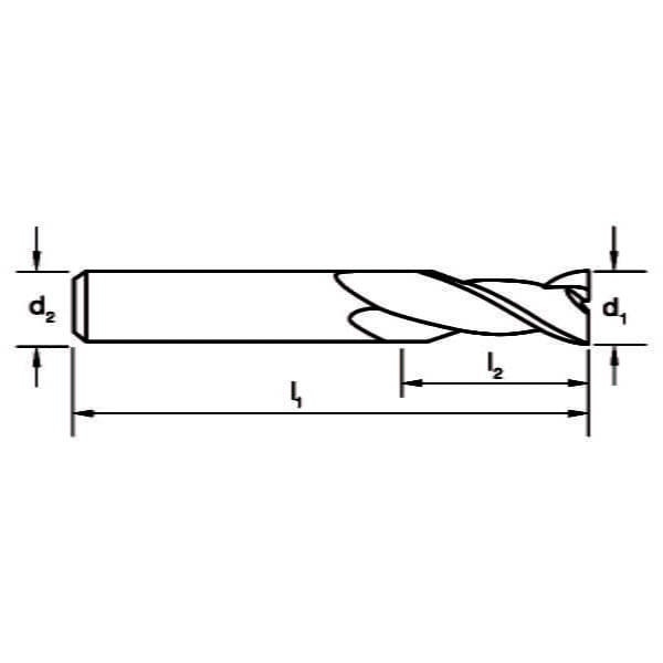 Sutton Tools Slot Drills 2 Flute - Metric