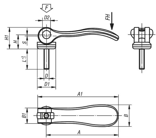 Cam Lever External Thread K0005