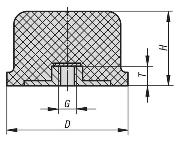 Rubber Buffer Spherical K0576