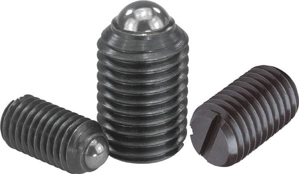 KIPP Spring Plungers Slot & Ball Steel K0309