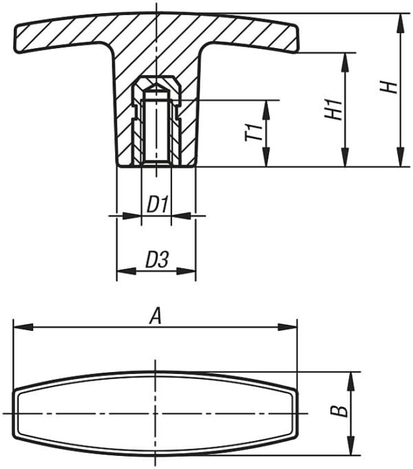 Handle T-Grip K0180