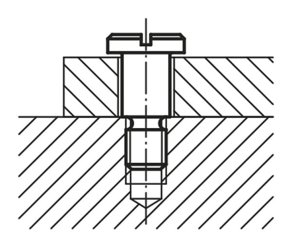 Shoulder Screws Slotted Flat Head K0704