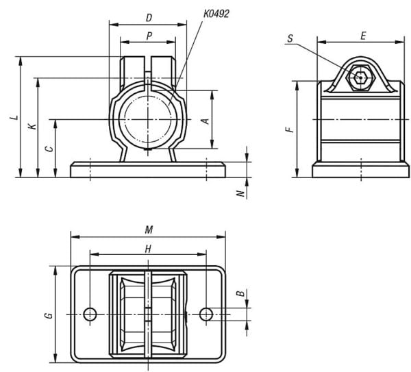 Tube Clamps Flange K0479 Thermoplastic