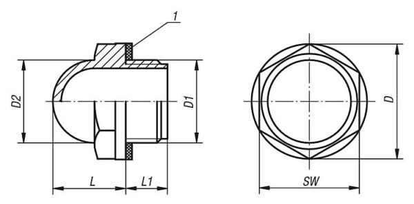 KIPP Oil level sight glasses K0447