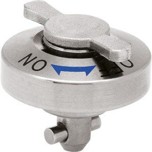 Quarter-turn clamp locks flat K1061