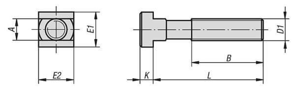 T-Slot Bolts - K0698 DIN 787