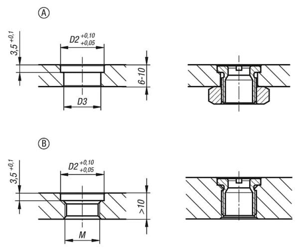 Locating Bushes for Ball Lock Pins